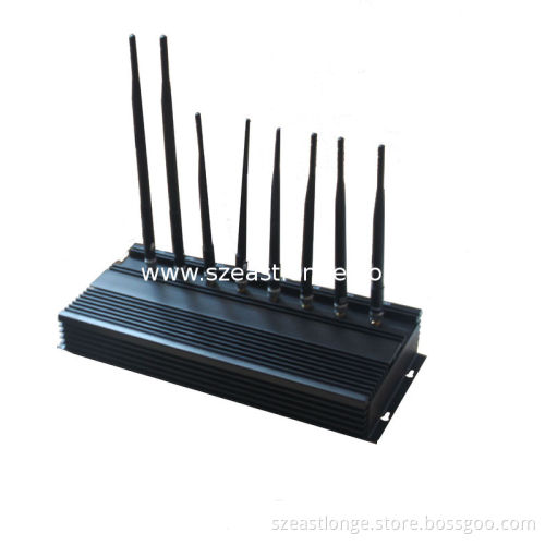 35dbm 4g Wifi High Power Jammer / Blocker Est-808n3 For Military , Black